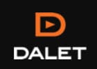 Orange D logo followed by white Dalet logo