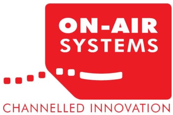 red On-Air Systems Logo Channelled Innovation