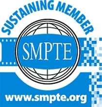 SMPTE Logo with arching Sustaining Member, globe, and website www.smpte.org