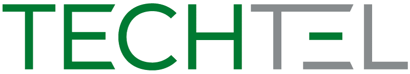 green and grey Techtel Logo